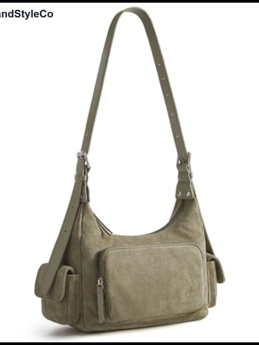 Faux Suede Hobo Bag Slouchy Crossbody Shoulder Purse Travel Everyday